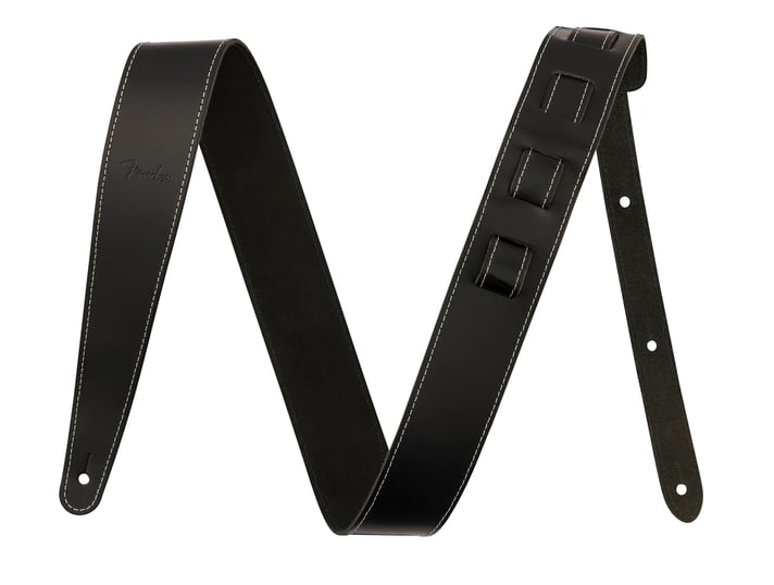 Fender Essentials Leather Strap - Black