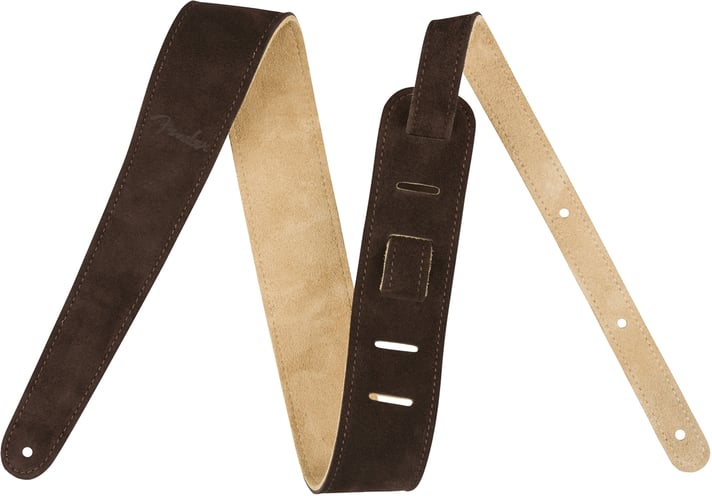 Fender Reversible Suede Strap, Brown/Tan, 2"