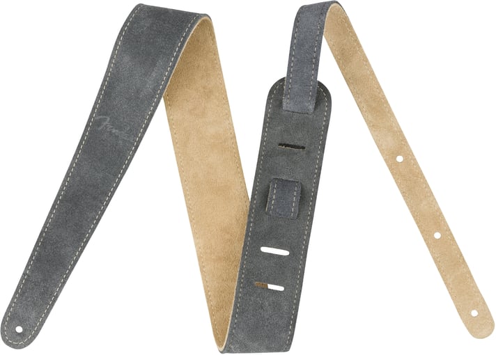 Fender Reversible Suede Strap, Gray/Tan, 2"