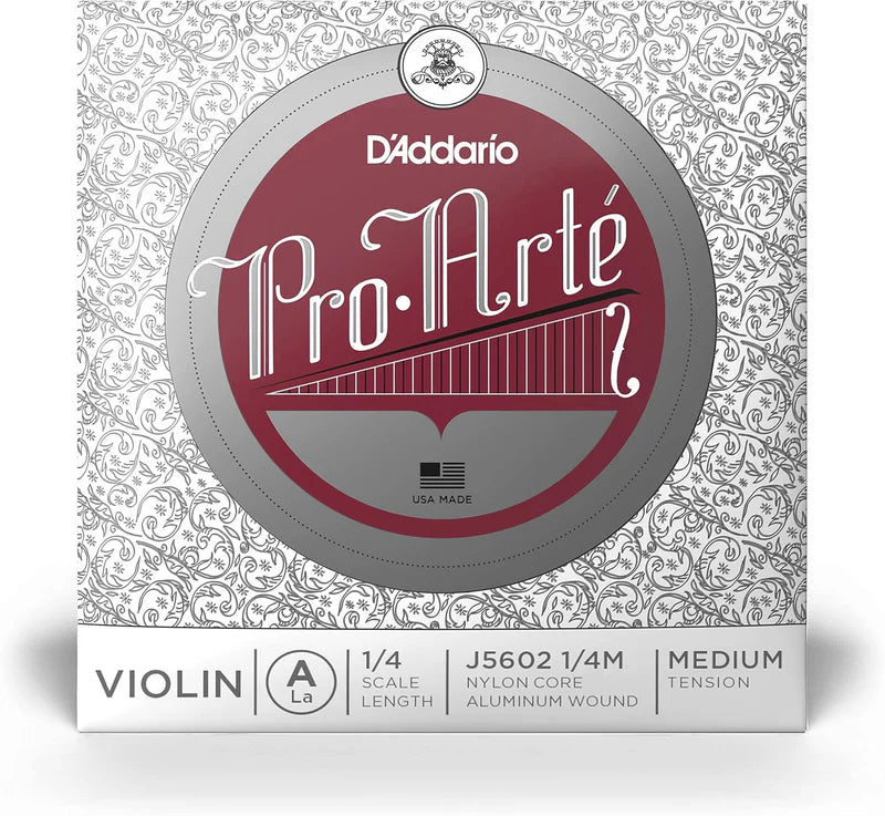 D'Addario Pro-Arte Medium Tension Violin Strings (Single A)