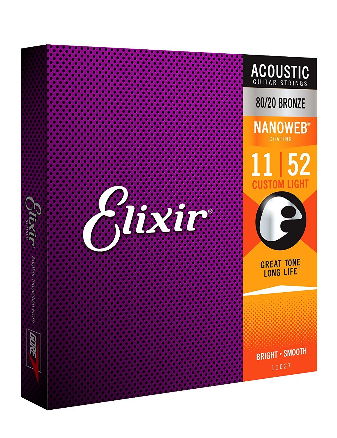 Elixir Acoustic 80/20 Bronze 11-52 NANOWEB