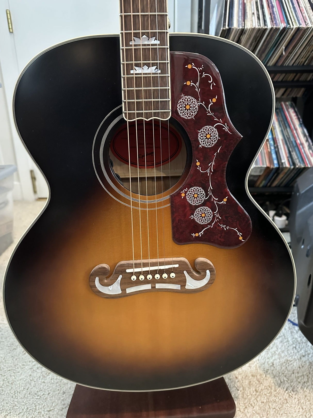 Used 2020 Epiphone Masterbuilt J-200 Jumbo Acoustic w/HSC