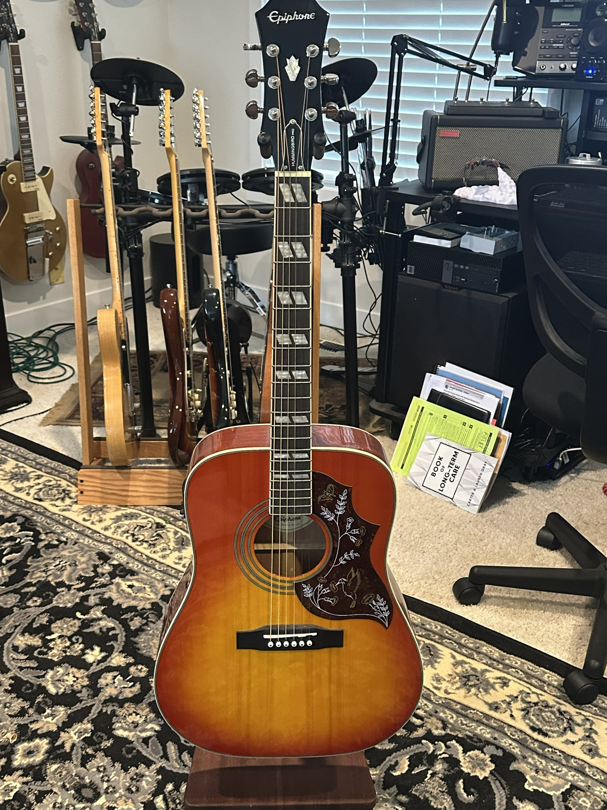 Used 2016 Epiphone Hummingbird Pro Acoustic Guitar
