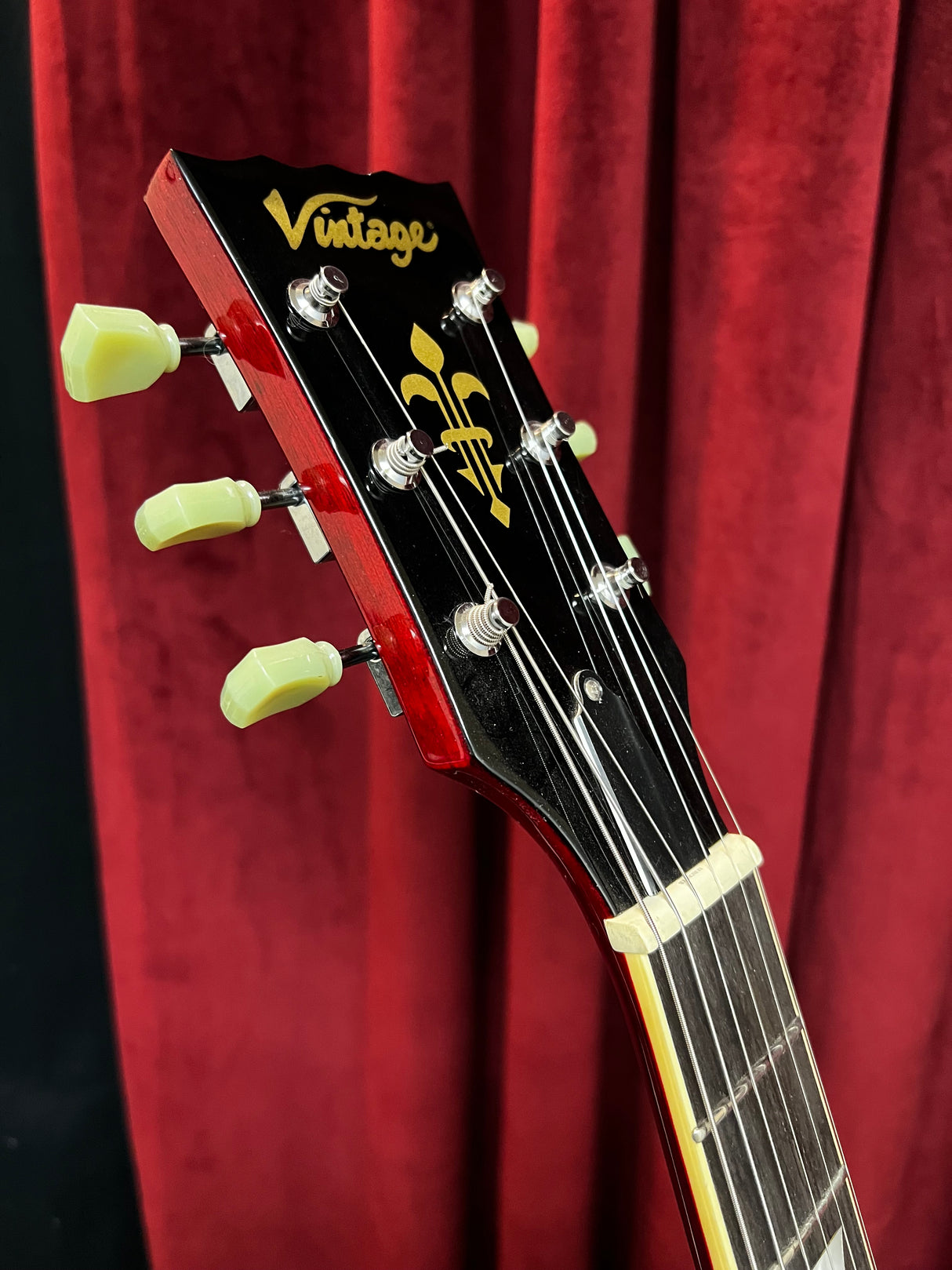 Used 2019 Vintage V100CS Cherry Burst Trev Wilkenson PU's