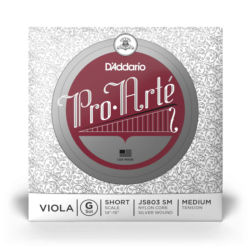 D'Addario Pro-Arte Medium Tension Viola Strings (Single G)