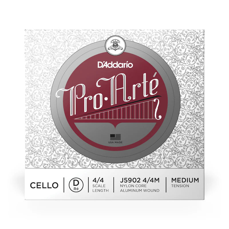 D'Addario Pro-Arte Medium Tension Cello Strings (Single D)