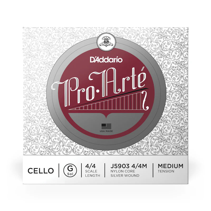 D'Addario Pro-Arte Medium Tension Cello Strings (Single G)