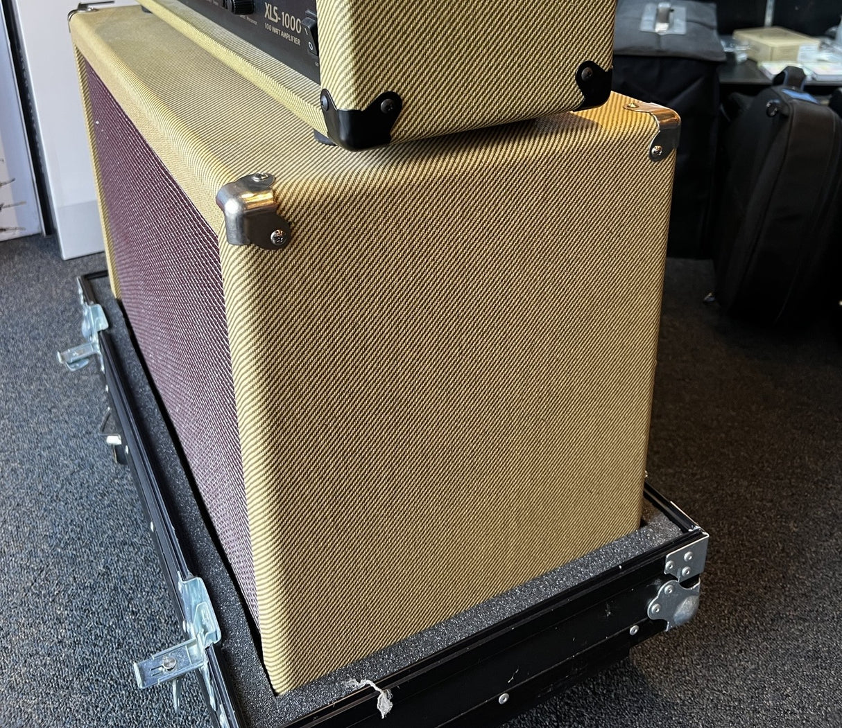 Used Lee Jackson 2x12 Tweed Cab with Road Case