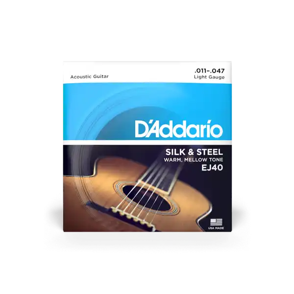 D'Addario EJ40 Silk/Steel Acoust/Folk Fingerstyle Sm Gtr