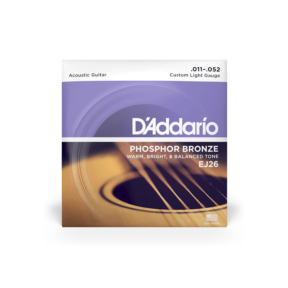 D'Addario EJ26 11-52 Custom Light Phosphor Bronze