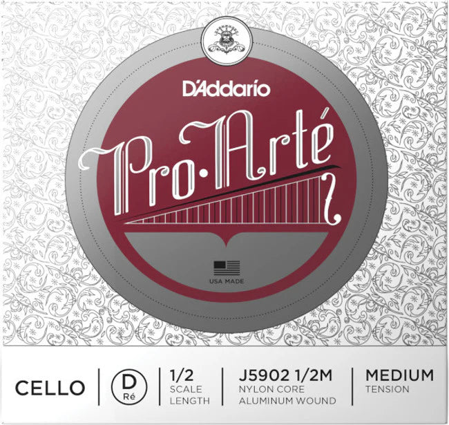 D'Addario Pro-Arte Medium Tension Cello Strings (Single D)