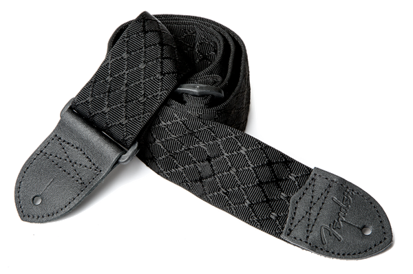 Fender Nylon Jacquard Strap 2" Black Satin Diamond