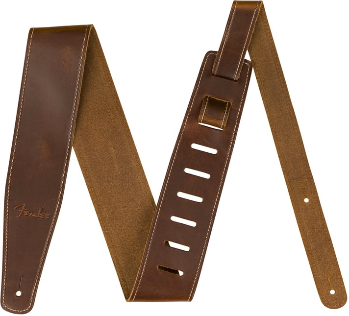 Fender Broken-In Leather Strap - Tan