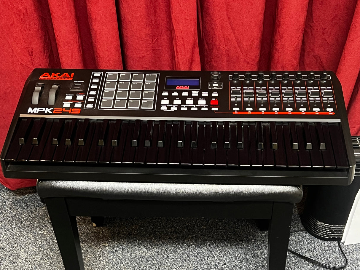 Used Akai MPK 249 USB/iOS 49-Key MIDI Controller Keyboard