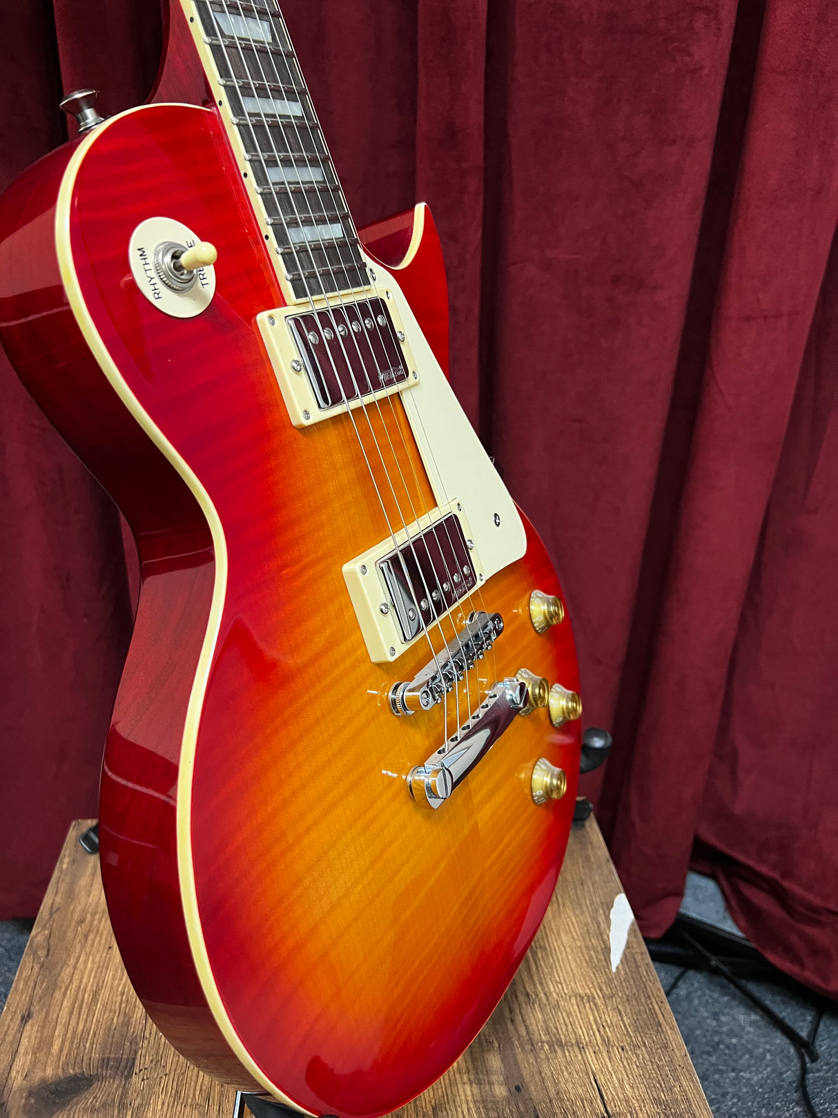 Used 2019 Vintage V100CS Cherry Burst Trev Wilkenson PU's