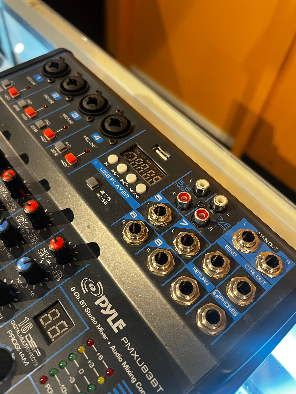 Used Pyle 8-Channel BT Mixer - PMXU83BT