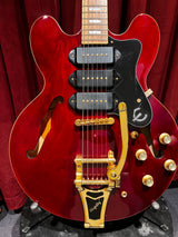 Used 2018 Epiphone Riviera Custom P-93 Electric Guitar Wine