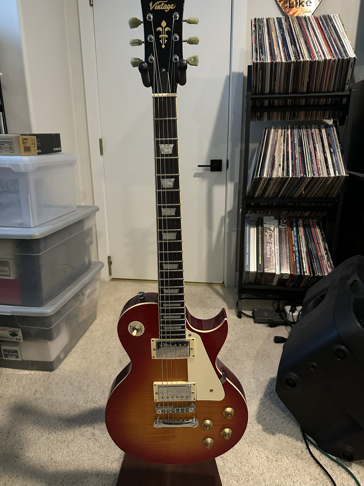 Used 2019 Vintage V100CS Cherry Burst Trev Wilkenson PU's