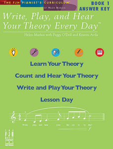 Write, Play, and Hear Your Theory Every Day - Book 1 Answer Key