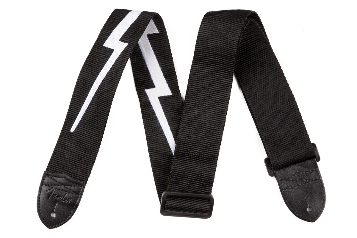 Fender® 2" Nylon Lightning Bolt Strap, Black