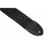 Fender Nylon Jacquard Strap 2" Black Satin Diamond