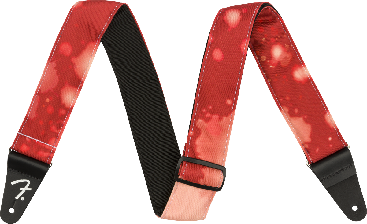 Fender Tie Dye Acid Wash Strap, Red