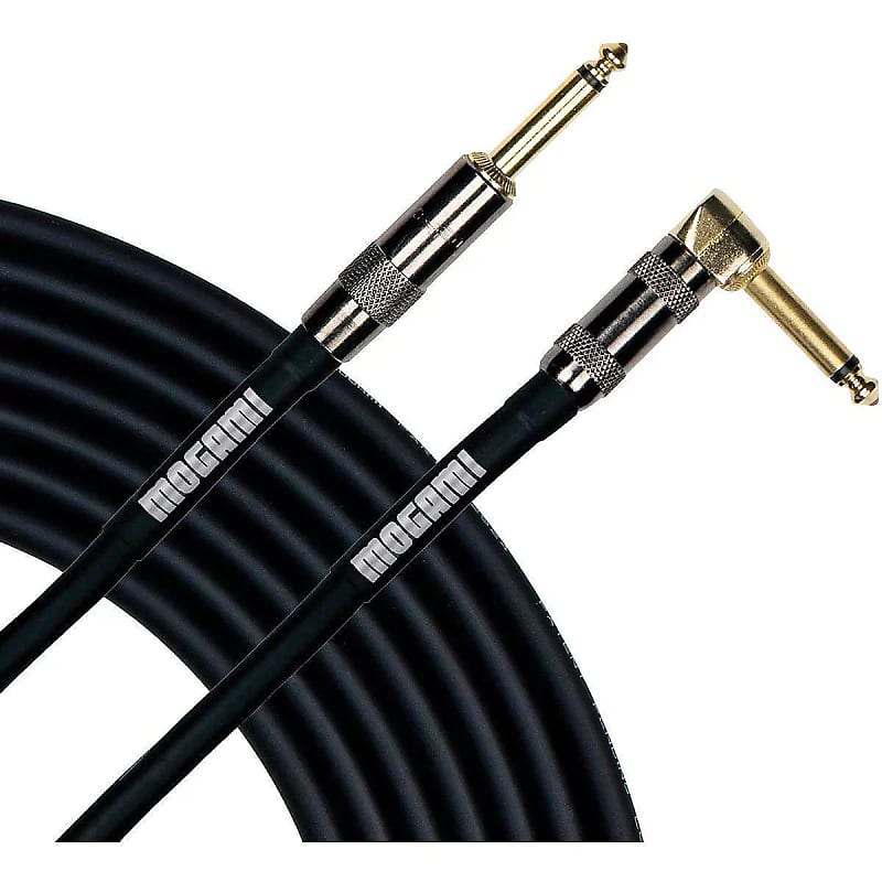 Mogami 20ft Super Premium Platinum Straight to Right Angle Instrument Cable